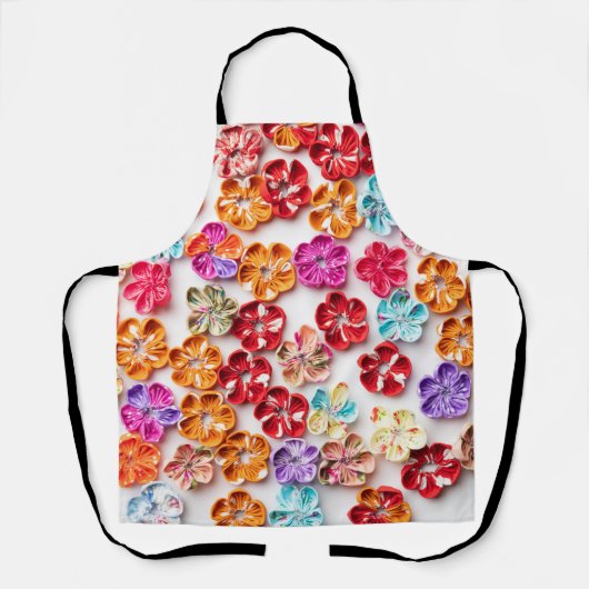 Blume mit Handnähte, Multicolor Schürze (Vorderseite)