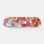 Blume mit Handnähte, Multicolor Skateboard (Horizontal)