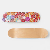 Blume mit Handnähte, Multicolor Skateboard (Horizontal)