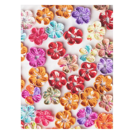 Blume mit Handnähte, Multicolor Tischdecke (Vorderseite)