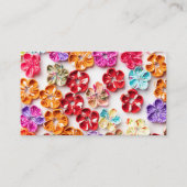 Blume mit Handnähte, Multicolor Visitenkarte (Vorderseite)
