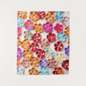 Blume mit Handnähte, Multicolor Wandteppich (Vorderseite)