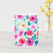 Blume mit hellen Aquarellfarben individuell anpass Karte (Gelbe Blume)