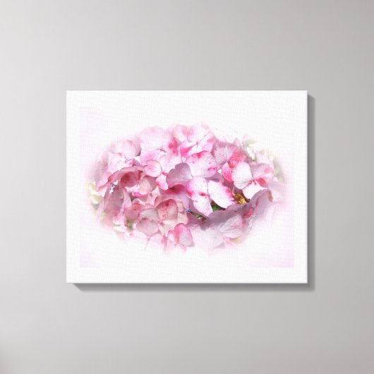 Blume mit hellen und dunkelrosa Hydrangea Leinwanddruck (Vorderseite)
