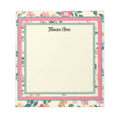 Blume mit hellgelbem Hintergrund Notizblock (Vorderseite)