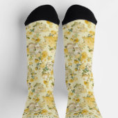 Blume mit hellgelber Blüte Socken (Oben)