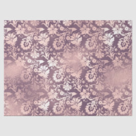 Blume mit hellrosa Stift auf dem Lavendel-Decoupag Seidenpapier