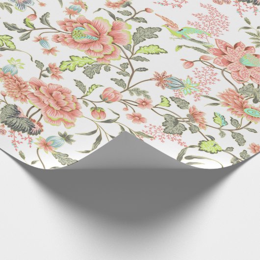 Blume mit Hummingbird Geschenkpapier (Ecke)