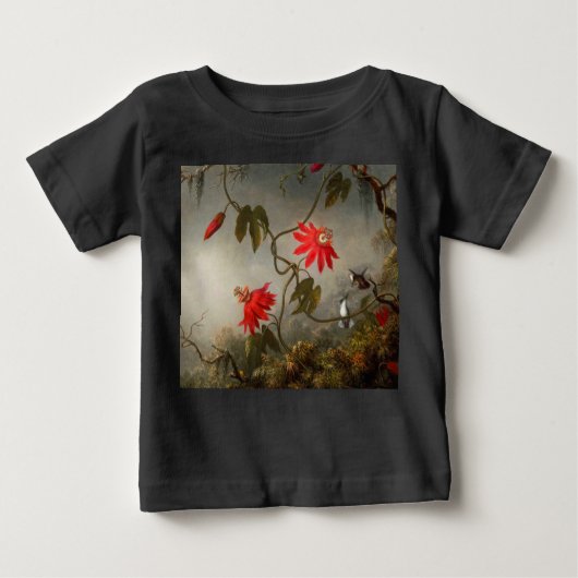 Blume mit Hummingbirds Heade Baby T-shirt (Vorderseite)