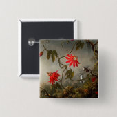 Blume mit Hummingbirds Heade Button (Vorne & Hinten)