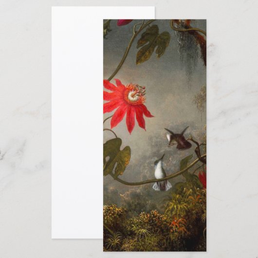 Blume mit Hummingbirds Heade Card (Vorne/Hinten)