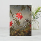 Blume mit Hummingbirds Heade Einladung (Stehend Vorderseite)