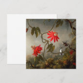 Blume mit Hummingbirds Heade Einladung (Vorne/Hinten)