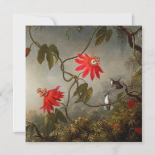 Blume mit Hummingbirds Heade Einladung