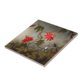 Blume mit Hummingbirds Heade Fliese (Seite)