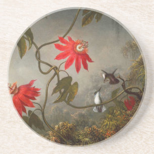 Blume mit Hummingbirds Heade Getränkeuntersetzer