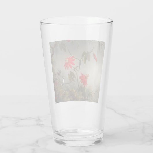 Blume mit Hummingbirds Heade Glas (Rückseite)