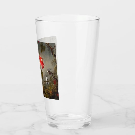 Blume mit Hummingbirds Heade Glas (Links)
