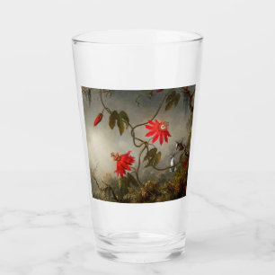 Blume mit Hummingbirds Heade Glas