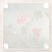 Blume mit Hummingbirds Heade Glasuntersetzer (Rückseite)