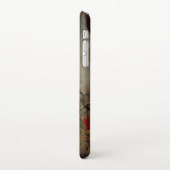 Blume mit Hummingbirds Heade iPhone Hülle (Linke Seite)