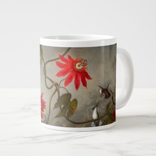 Blume mit Hummingbirds Heade Jumbo-Tasse (Vorderseite Rechts)