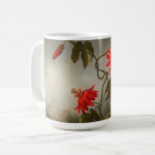 Blume mit Hummingbirds Heade Kaffeetasse (Vorderseite Links)