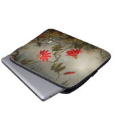 Blume mit Hummingbirds Heade Laptopschutzhülle (Vorne Knopf)