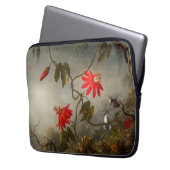 Blume mit Hummingbirds Heade Laptopschutzhülle (Vorderseite Links)