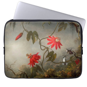Blume mit Hummingbirds Heade Laptopschutzhülle