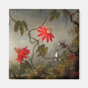 Blume mit Hummingbirds Heade Magnet