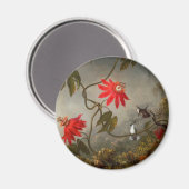 Blume mit Hummingbirds Heade Magnet (Vorderseite/Rückseite)