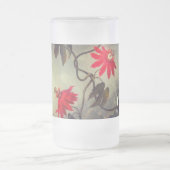 Blume mit Hummingbirds Heade Mattglas Bierglas (Mittel)
