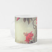 Blume mit Hummingbirds Heade Mattglastasse (Vorderseite Links)