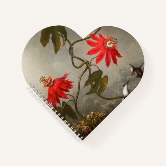 Blume mit Hummingbirds Heade Notizblock (Vorderseite)
