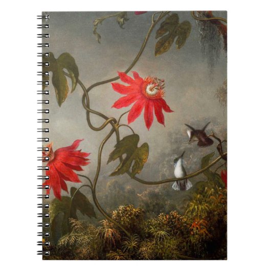 Blume mit Hummingbirds Heade Notizblock (Vorderseite)