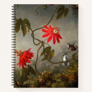 Blume mit Hummingbirds Heade Notizblock