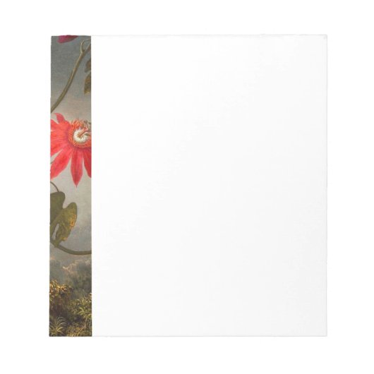 Blume mit Hummingbirds Heade Notizblock (Vorderseite)