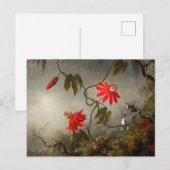 Blume mit Hummingbirds Heade Postkarte (Vorne/Hinten)