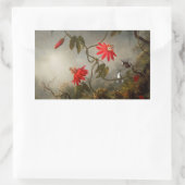 Blume mit Hummingbirds Heade Rechteckiger Aufkleber (Tasche)
