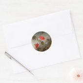 Blume mit Hummingbirds Heade Runder Aufkleber (Umschlag)