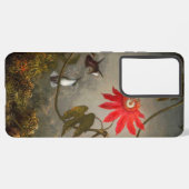 Blume mit Hummingbirds Heade Samsung Galaxy Hülle (Linke Seite)