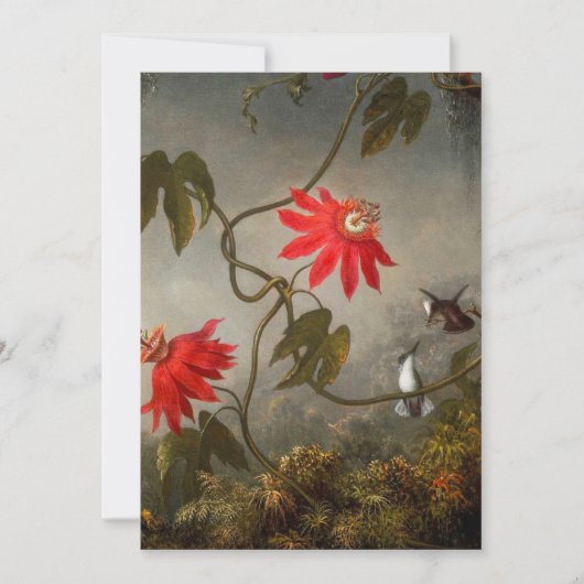 Blume mit Hummingbirds Heade Save The Date (Vorderseite)