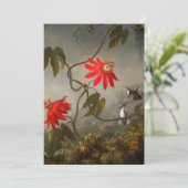 Blume mit Hummingbirds Heade Save The Date (Stehend Vorderseite)