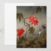 Blume mit Hummingbirds Heade Save The Date (Vorne/Hinten)