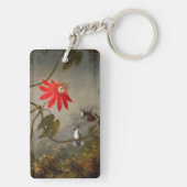 Blume mit Hummingbirds Heade Schlüsselanhänger (Rückseite)