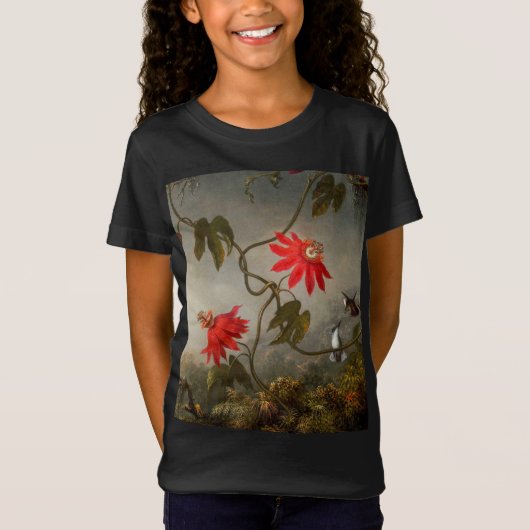 Blume mit Hummingbirds Heade T-Shirt (Vorderseite)
