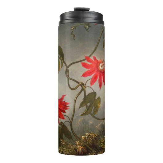 Blume mit Hummingbirds Heade Thermosbecher (Vorderseite)