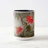 Blume mit Hummingbirds Heade Zweifarbige Tasse (Mittel)