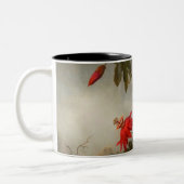 Blume mit Hummingbirds Heade Zweifarbige Tasse (Links)